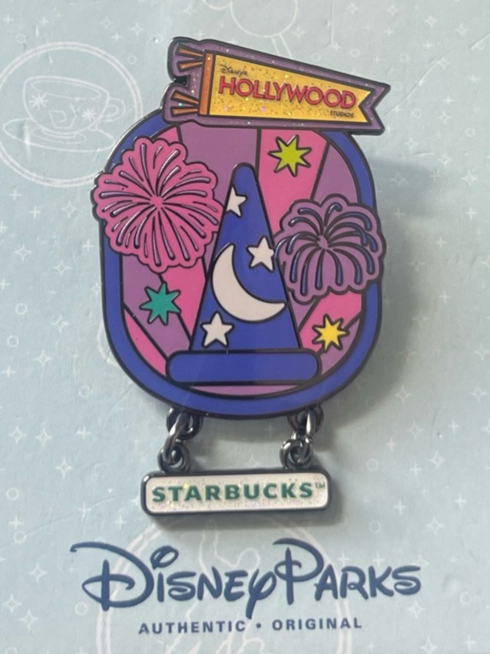 Starbucks x Disney Parks Purple Sorcerer Hat Enamel Pin Hollywood Studios